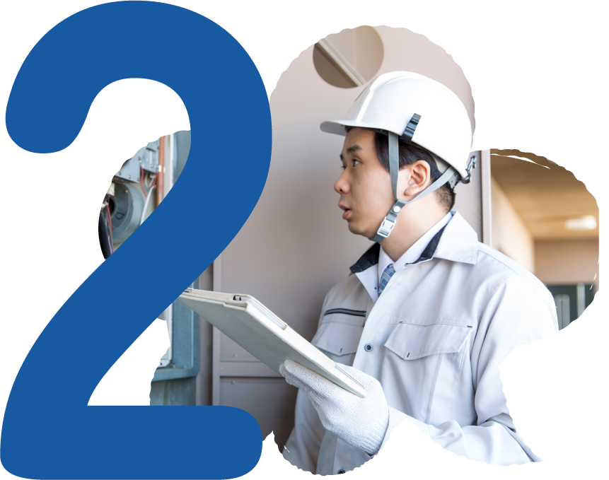 作業員が到着。状況を確認!